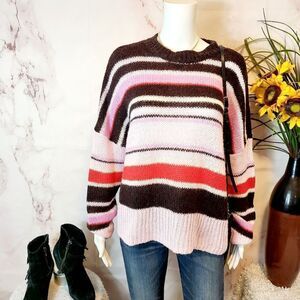 Something Navy Angora mohair wool soft knit sweater